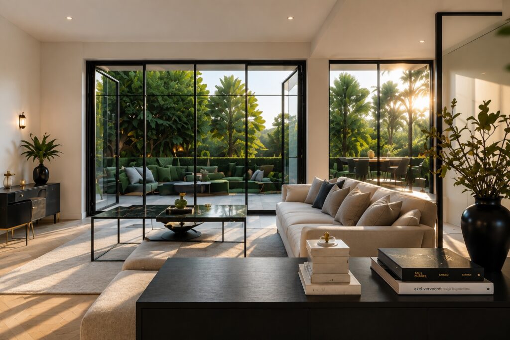 Lichte, luxueuze woonkamer